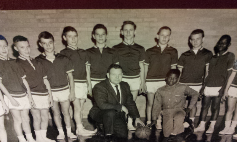 #157 59/60 PARSONS WEST J. H. 7th & 8th GRADE BASKETBALL TEAM & COACH DABNEY LAWHORN