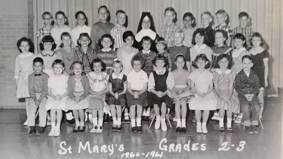 #71 P4 ST. MARY'S PARSONS, KS GRADES 1&2 1960/61 MANY MORE SCHOOL PICTURES AT PICTURE #101 BELOW