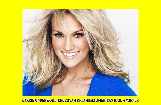 #154 CARRIE UNDERWOOD CHECOTAH, OK BOBBIE BARE SONGS 1-30 Nelly Don #1 seller of women's clothing & former student at Parsons H. S.