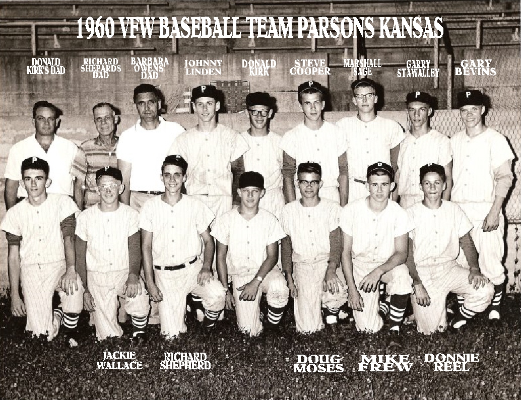 #41 P3 - 1960 PARSONS KS VFW BASEBALL TEAM ABBOT & COSTELLO - LAURAL & HARDY - THE 3 STOOGES - MAJOR LEAGUE BASEBALL SUPER STARS BIOS