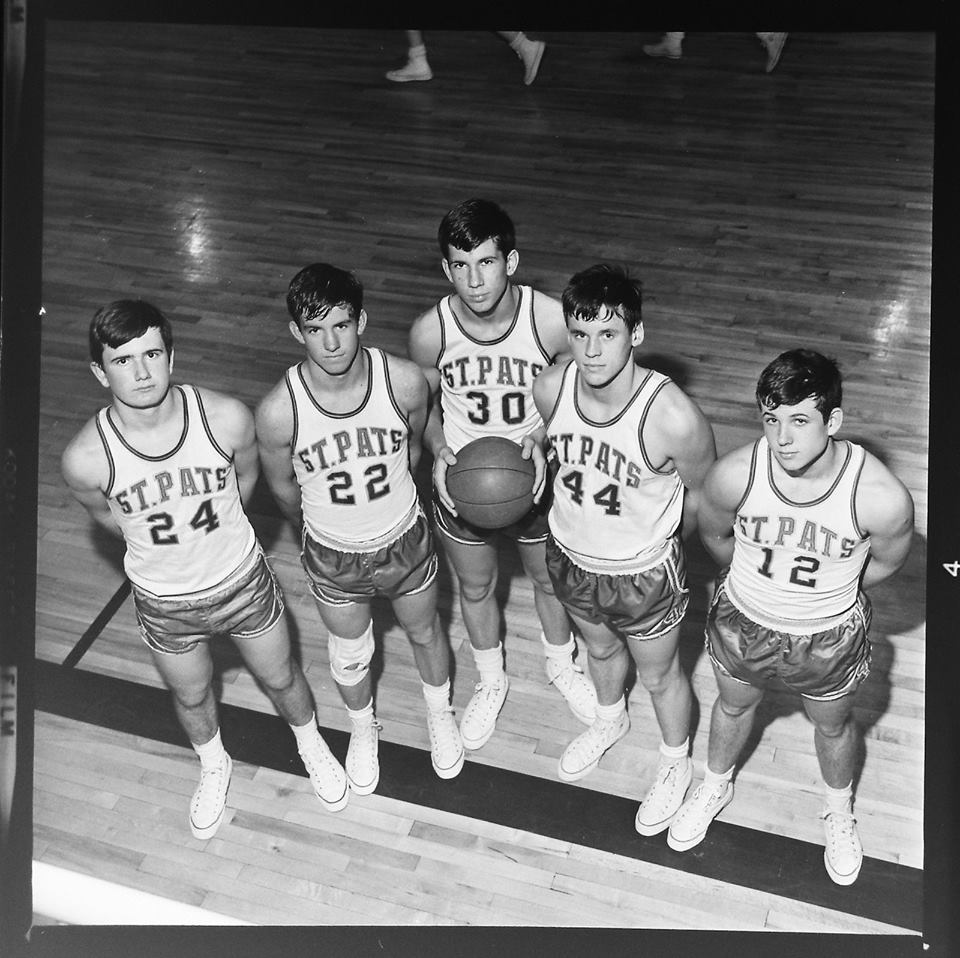 #69 P3 1967 ~ St. Pats Leprechauns L to R with Louie Switklik, Steve Laforge, Mike Dunlay, Larry Stevens and Dave Donnelly.