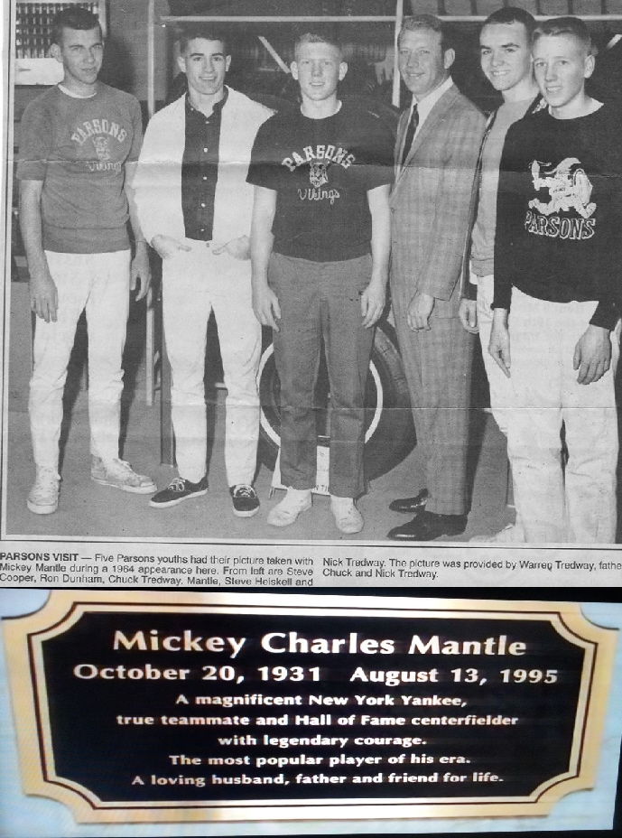 #48 MICKEY MANTLE AND THE BOSTON CELTICS & ST. LOUIS HAWKS IN PARSONS KANSAS