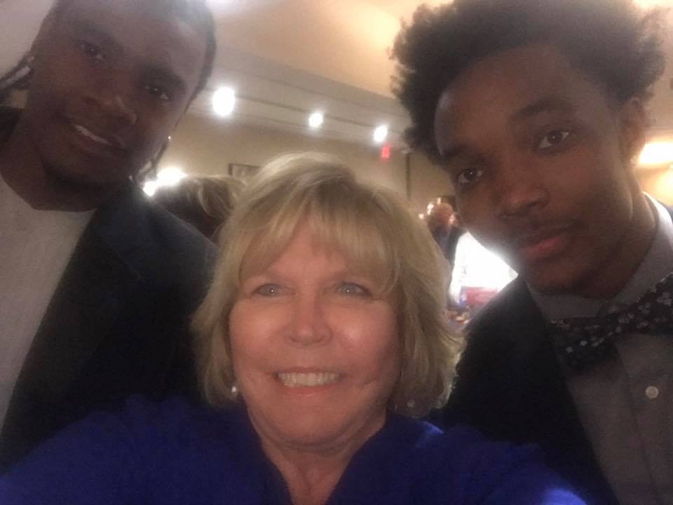 #125 TWO OF THE MOST LOVED KU JAYHAWKS WITH MOST FAMOUS PHS VIKING CYNTHIA SMITH, JOSH JACKSON & DEVONTE GRAHAM SEE CYNTHIA'S BROTHER ON 1967 PHS GOLF TEAM P3 PIC #130