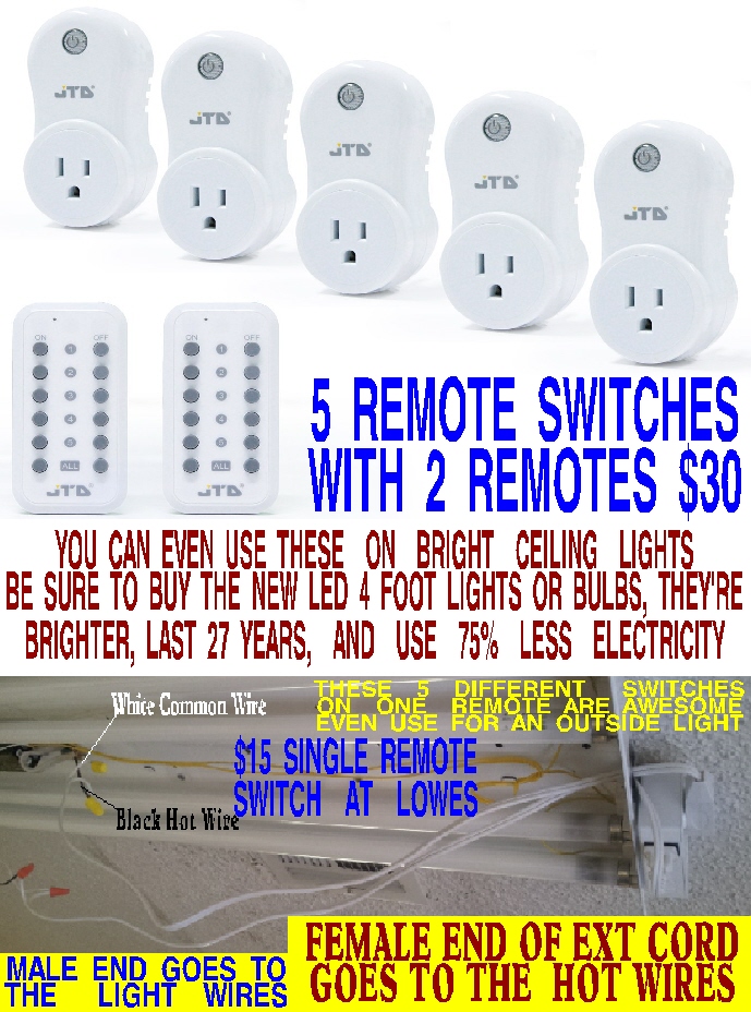 #86 37 BRILLIANT HOME REPAIR TRICKS & WIRELESS REMOTE LIGHT SWITCH FOR 5 DIFFERENT ROOMS WITH 2 REMOTES ONLY $30 WITH 2 DAY FREE SHIPPING FROM AMAZON PRIME. EVERYONE NEEDS ONE OF THESE. THEY'RE AWESOME.