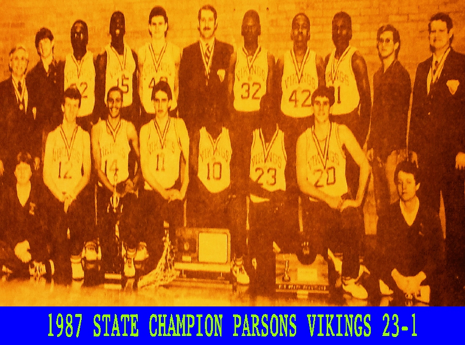 #12 PARSONS VIKINGS 5A BASKETBALL STATE CHAMPIONS 1987 