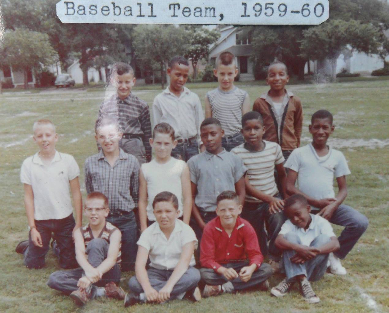 #119 1959-60 McKinley School Softball Team, ROD PHILLIPS FRONT ROW LEFT, PIANO PLAYER FOR JIM STAFFORD & MICHEAL MARTIN MURPHY BANDS