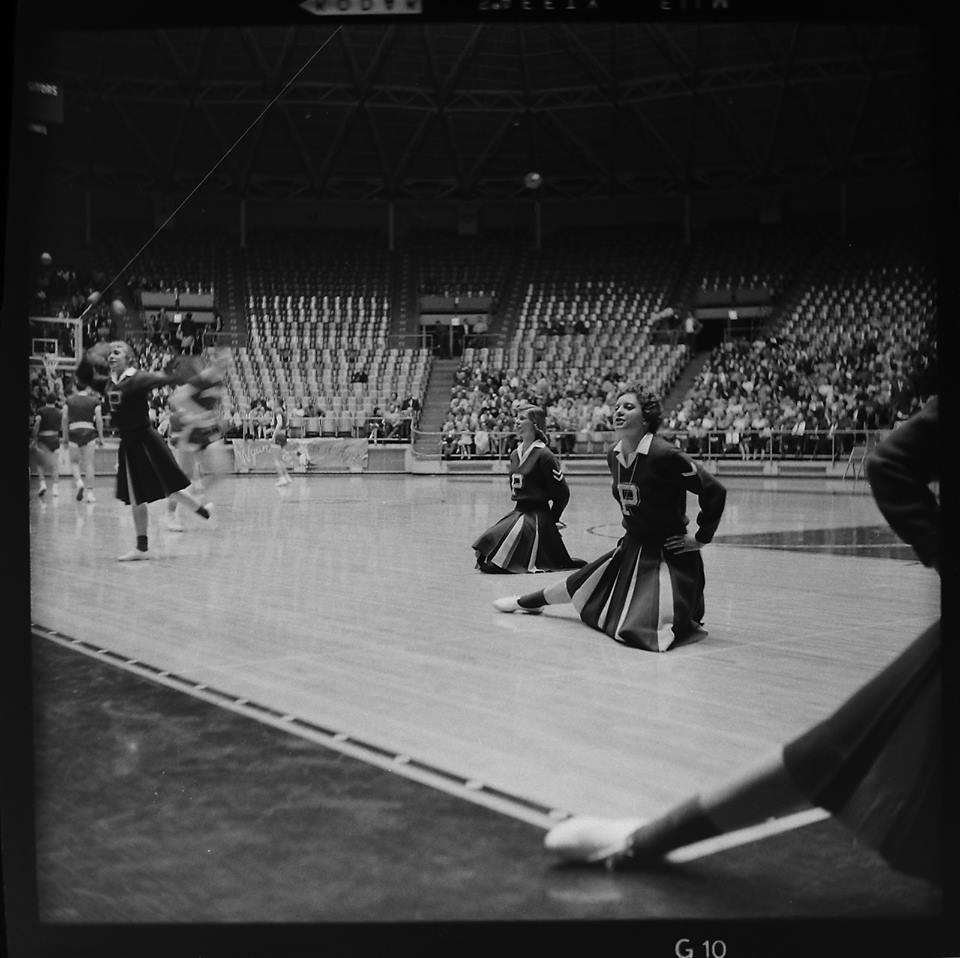 #38 PARSONS CHEERLEADERS IN 1961 AT THE STATE TOURNAMENT JoAnn Jursche Obituary 1-2-97