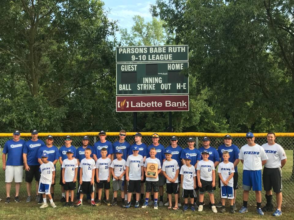 #44 Parsons has 2 Babe Ruth State Champion baseball teams in 2018