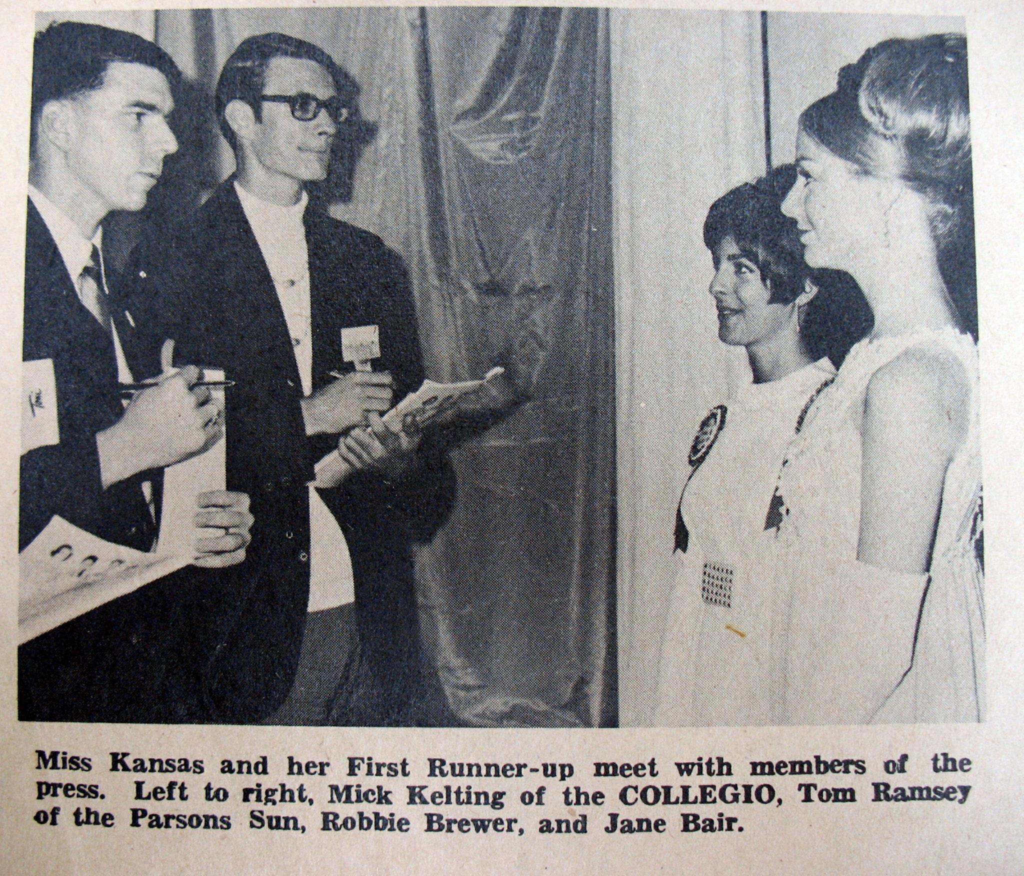 #115 1968 MISS KANSAS TOP 2 FINALISTS BOTH FROM PARSONS H. S.
