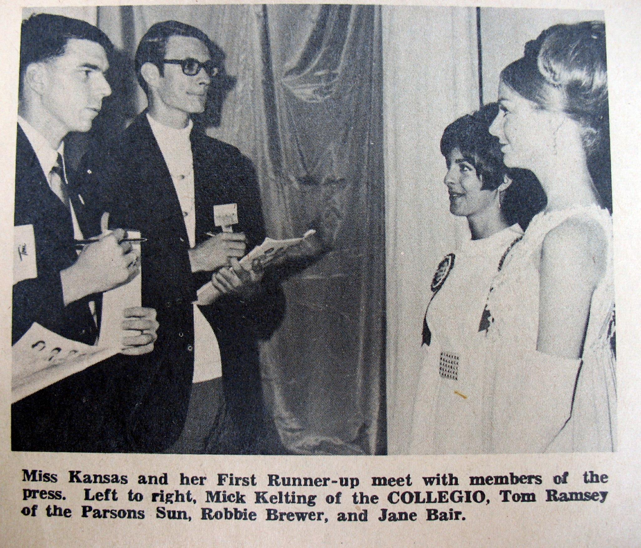 #104 MISS KANSAS PAGEANT 1968 TOP 2 WINNERS FROM PARSONS HIGH SCHOOL