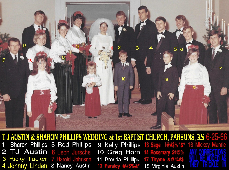 #193 T J AUSTIN & SHARON PHILLIPS WEDDING WITH JOHNNY LINDEN GROOMSMAN 1960's