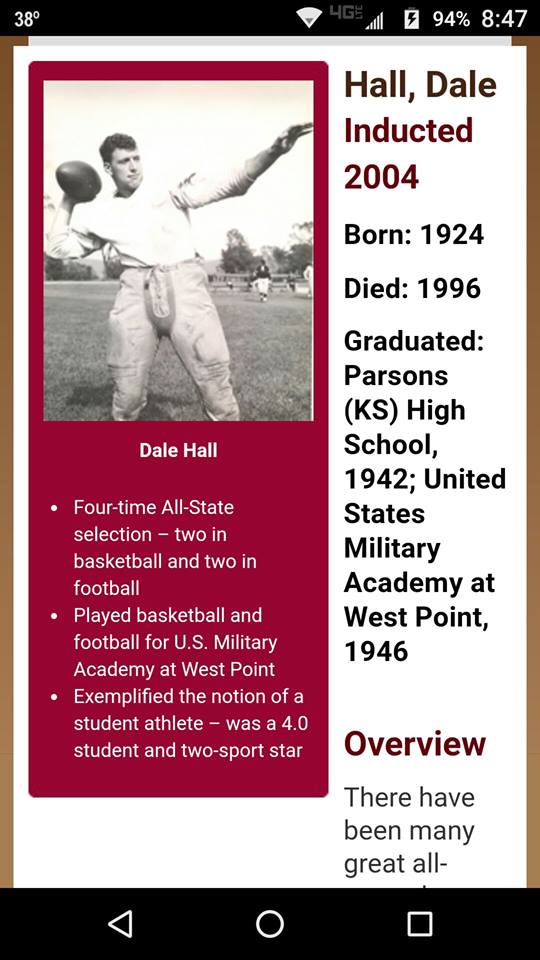 #52 MOST SUCCESSFUL ATHLETE FROM PARSONS KANSAS EVER FROM EUB CHURCH INCLUDING BILL GUTHRIDGE FINAL 4 BASKETBALL COACH AT NORTH CAROLINA