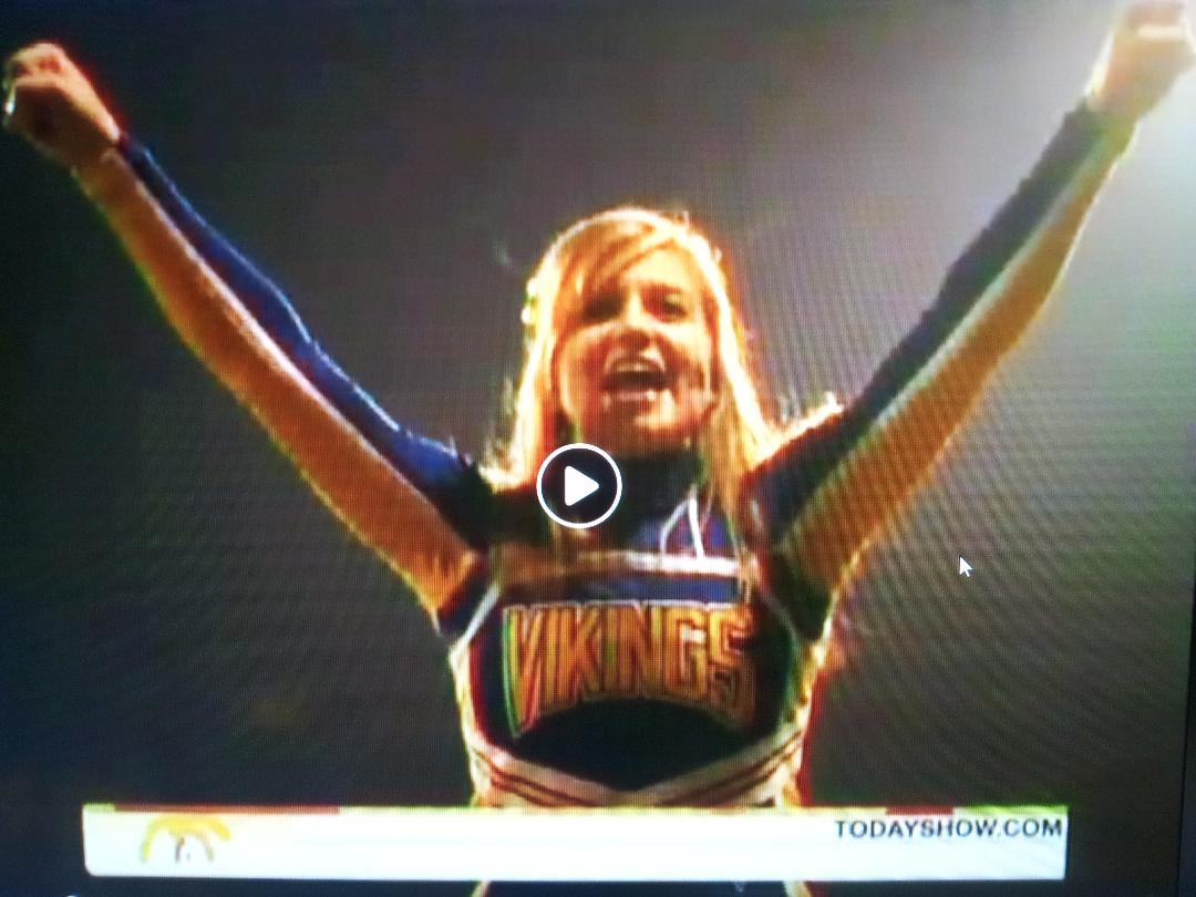 #94 ANONAMOUS VIKINGS 2009 CHEERLEADER IN THE NBC PARSONS, KANSAS KODACHROME VIDEO