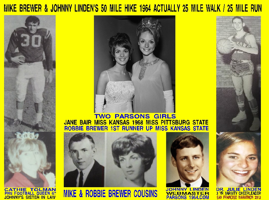 #12 50 MILE HIKE FROM IOLA TO PARSONS 14 1/2 HRS & THE 1962 PHS WALKOUT ON WHB KC RADIO - AMERICAN COUNTRY SONGS FROM IRELAND ARTISTS - 90 MUSIC VIDEOS. JOHNNY'S DAUGHTER DR. JULIE LINDEN JUST GOT OFF WORK A FEW MINUTES EARLIER IN THE BUILDING RIGHT NEXT TO THE SHOOTING OF 2 DOCTORS & A NURSE IN TULSA 